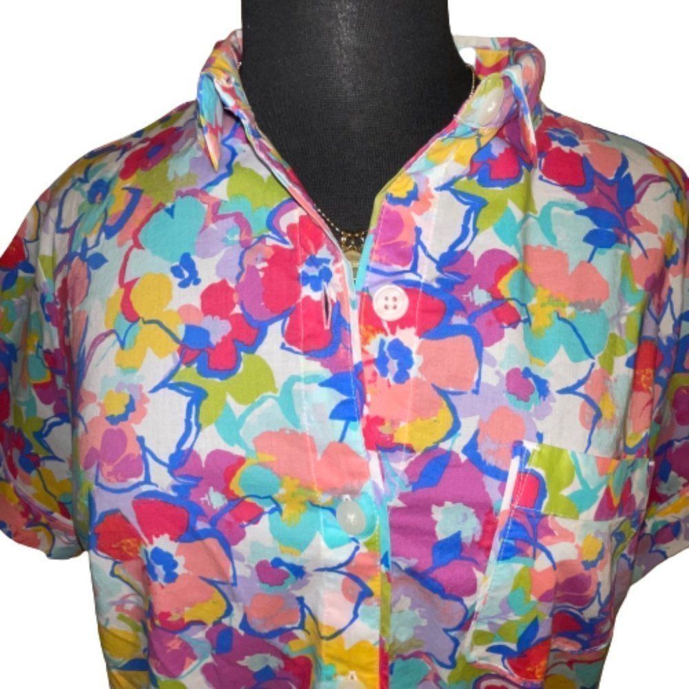 🆕Sleep Sense Floral Pajama Top size M